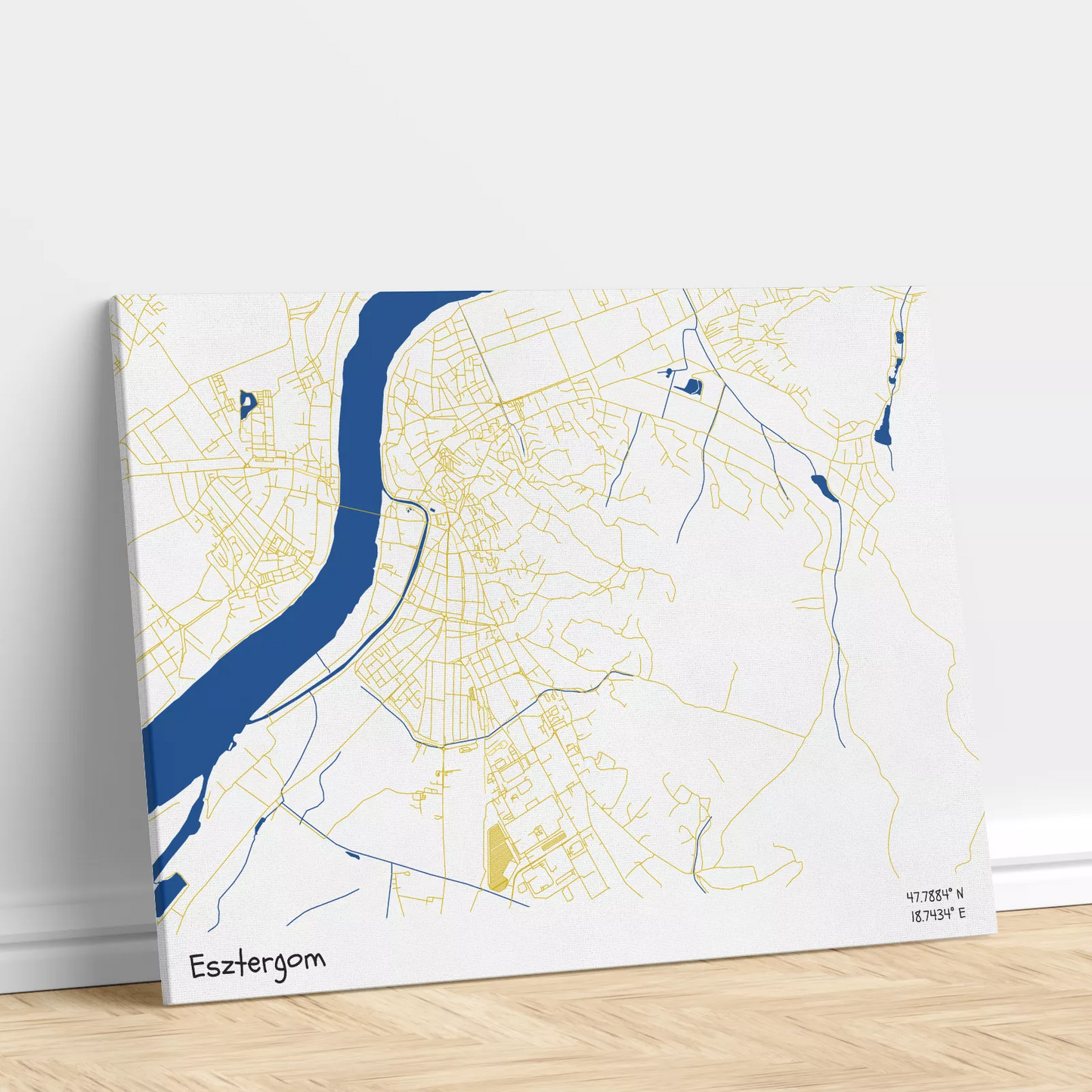 Esztergom - Térképes vászonkép
