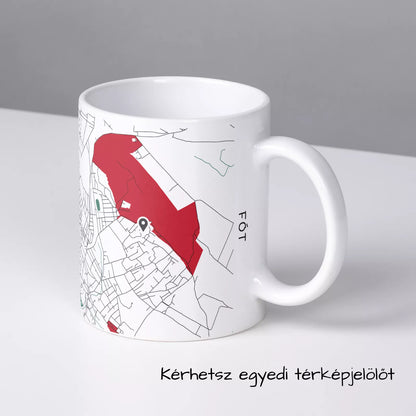 Fót - Térképes bögre