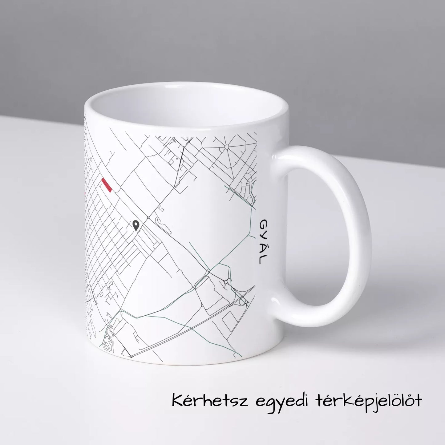 Gyál - Térképes bögre