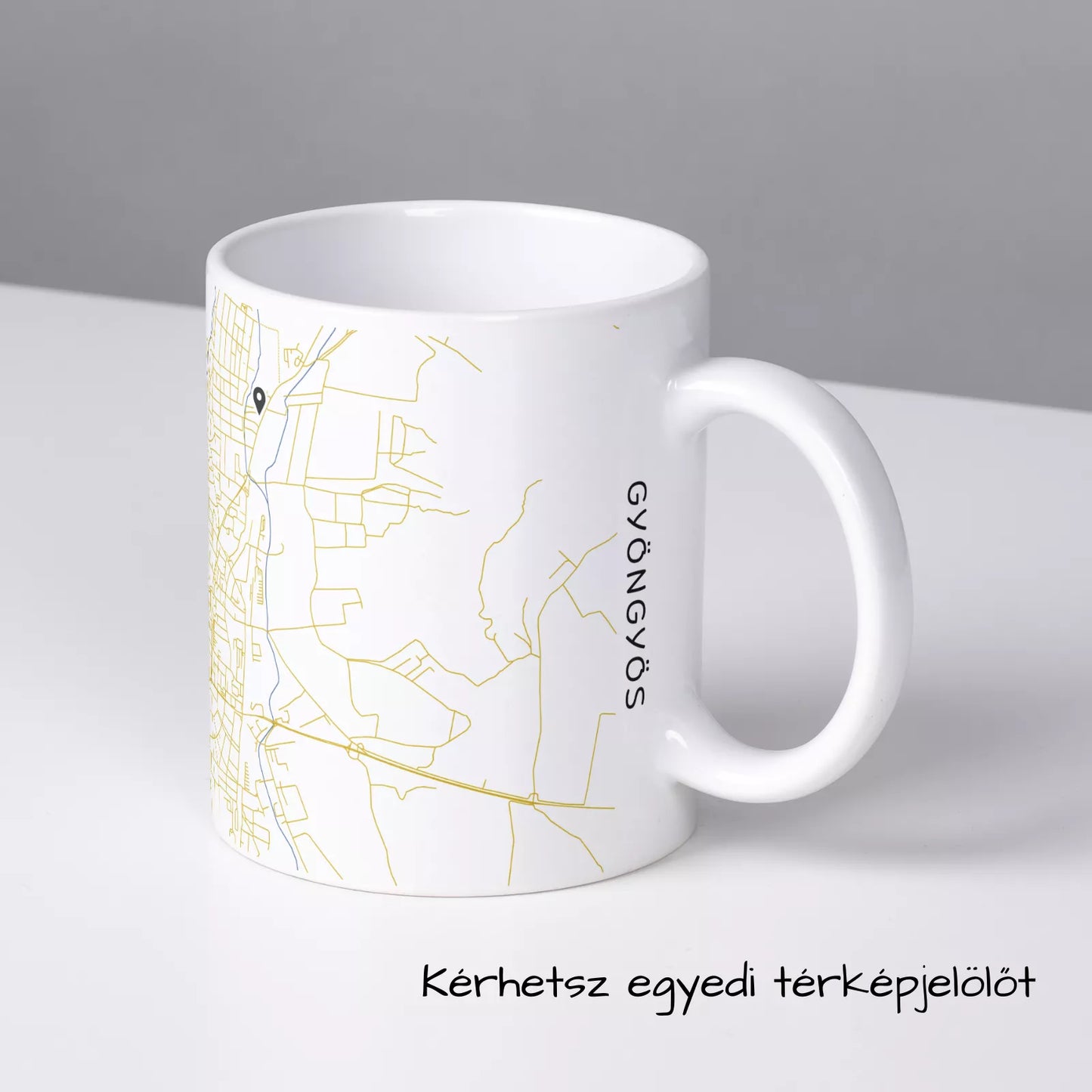 Gyöngyös - Térképes bögre