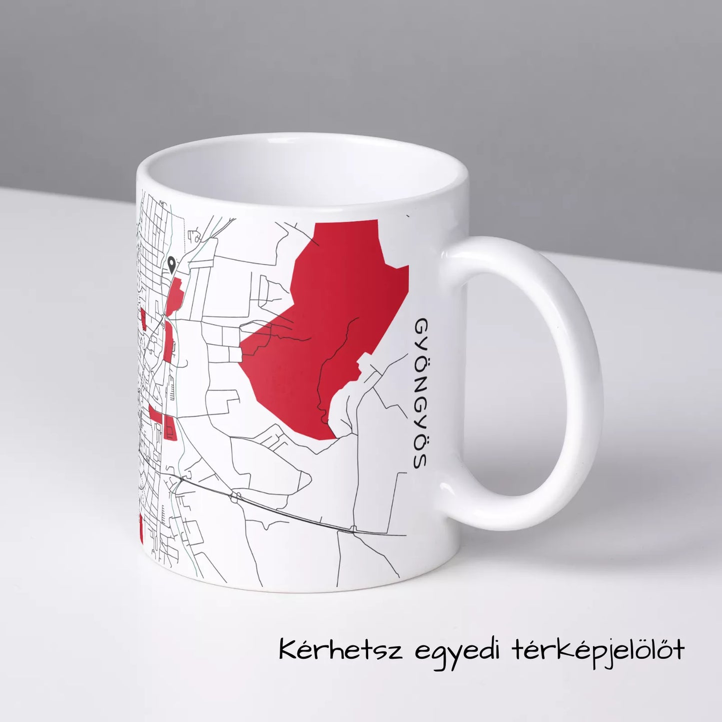Gyöngyös - Térképes bögre