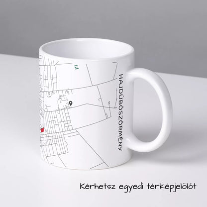 Hajdúböszörmény - Térképes bögre