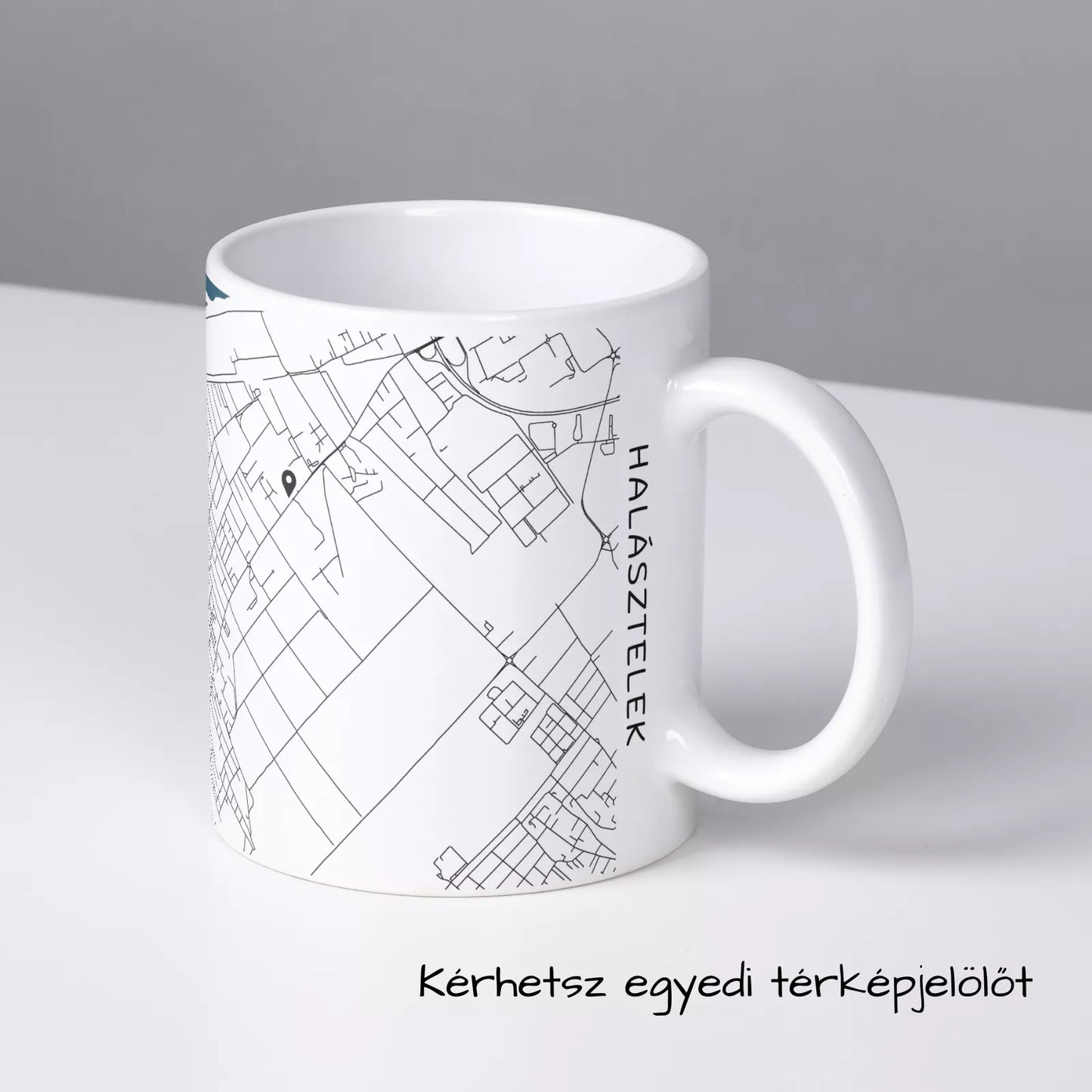 Halásztelek - Térképes bögre