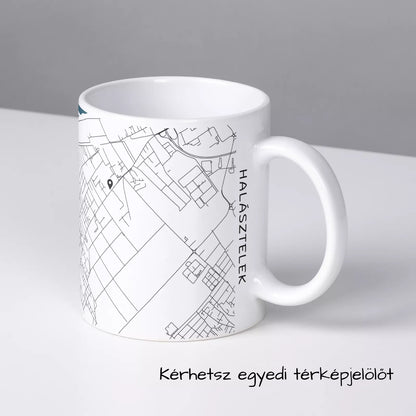 Halásztelek - Térképes bögre