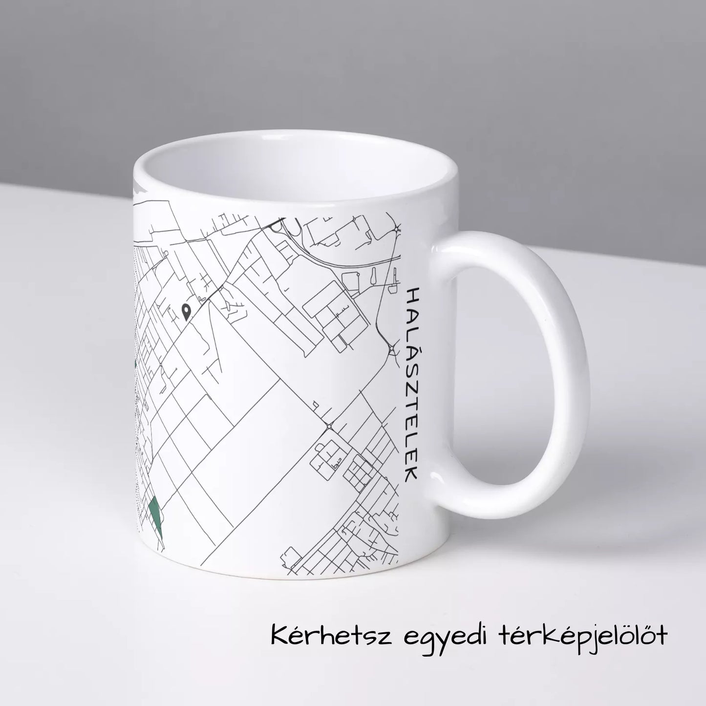 Halásztelek - Térképes bögre