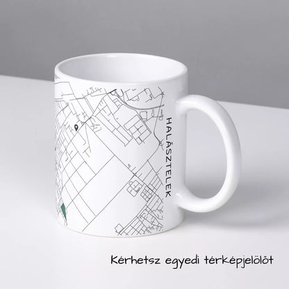 Halásztelek - Térképes bögre