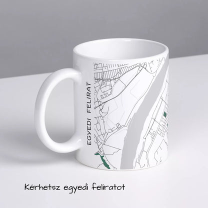 Halásztelek - Térképes bögre