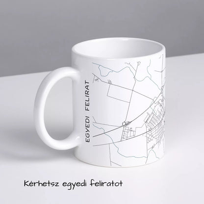 Hatvan - Térképes bögre