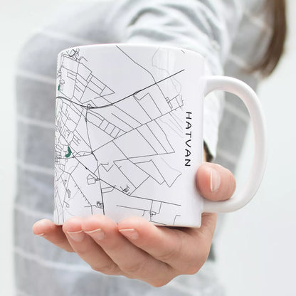 Hatvan - Térképes bögre