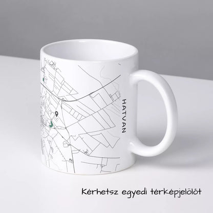 Hatvan - Térképes bögre