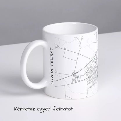 Hatvan - Térképes bögre
