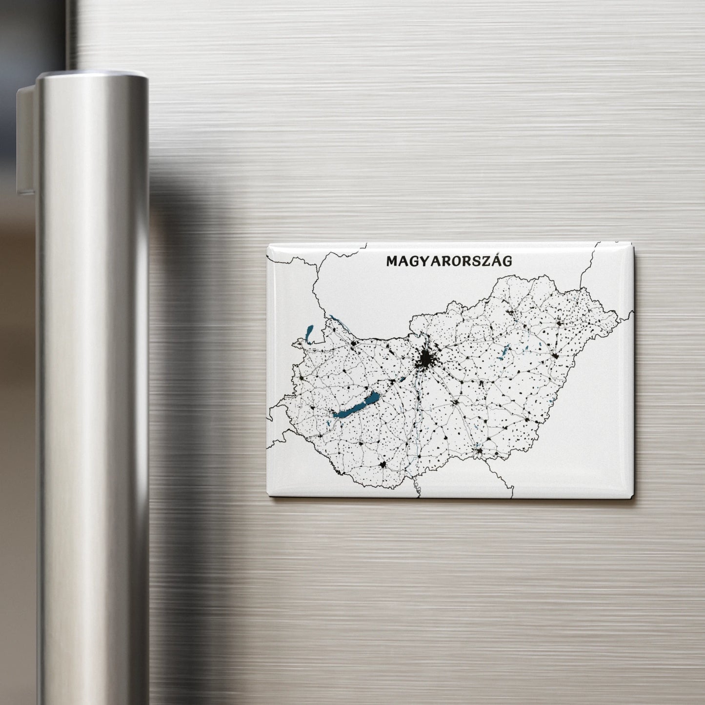 Magyarország - Térképes hűtőmágnes