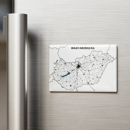 Magyarország - Térképes hűtőmágnes