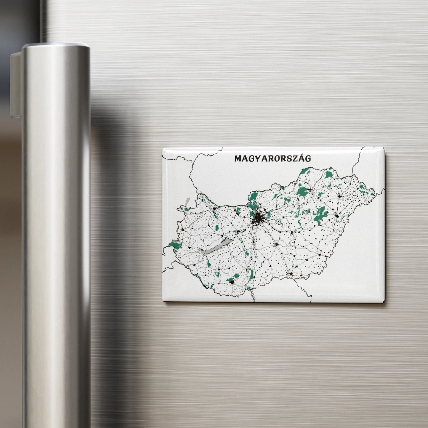 Magyarország - Térképes hűtőmágnes