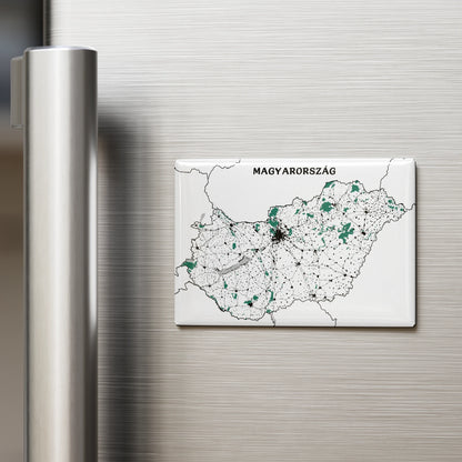 Magyarország - Térképes hűtőmágnes