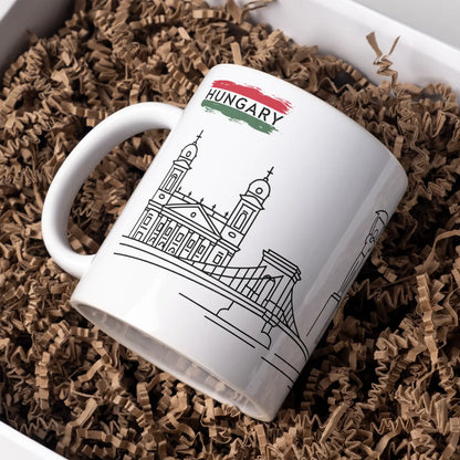 Magyarország - Vonalrajz bögre