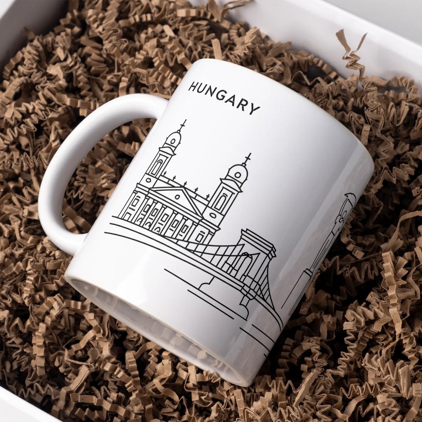 Magyarország - Vonalrajz bögre