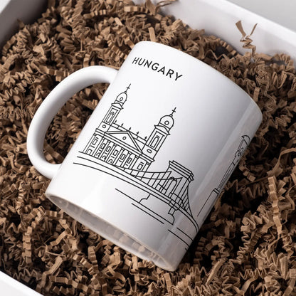 Magyarország - Vonalrajz bögre