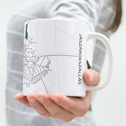 Jászárokszállás - Térképes bögre