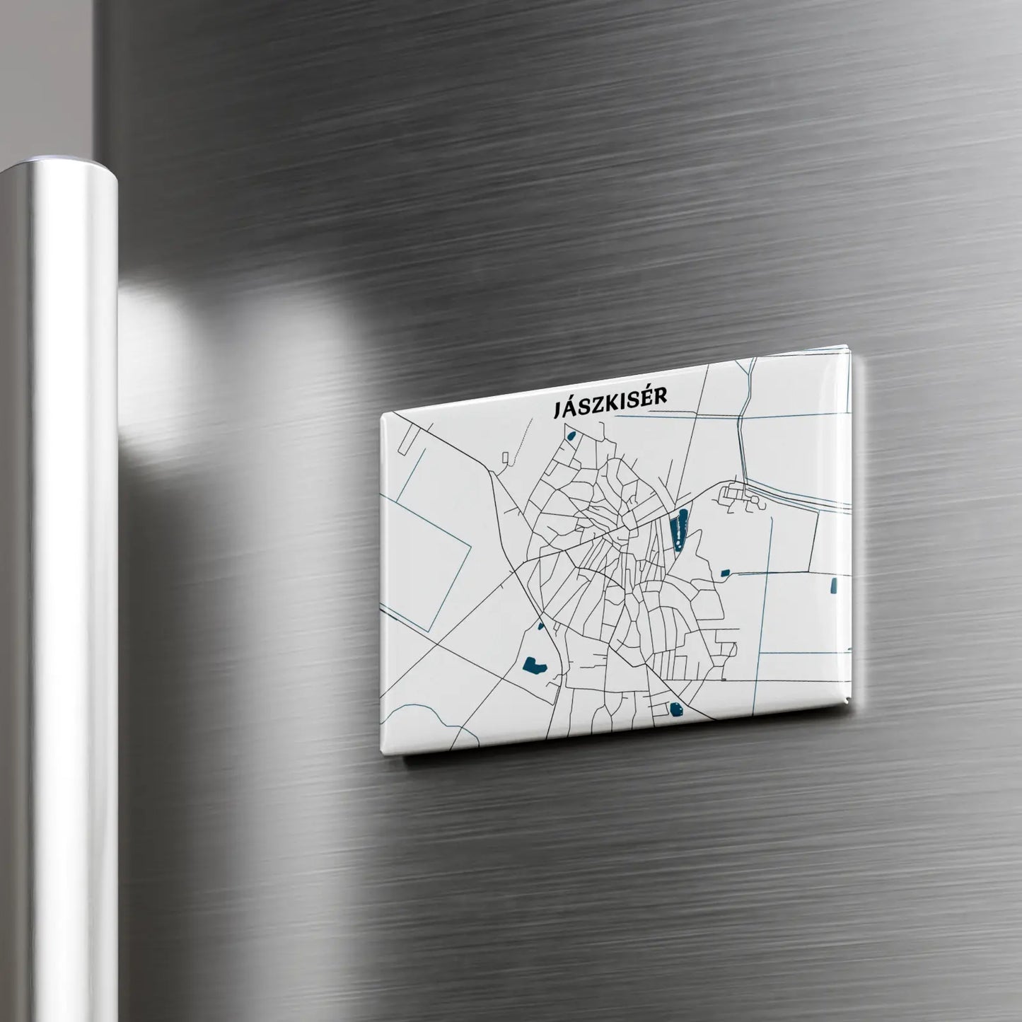 Jászkisér - Térképes hűtőmágnes