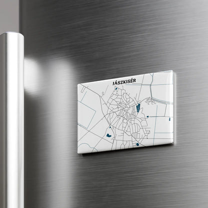 Jászkisér - Térképes hűtőmágnes