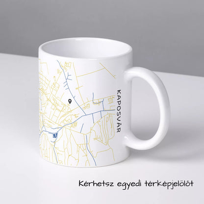 Kaposvár - Térképes bögre