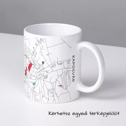 Kaposvár - Térképes bögre