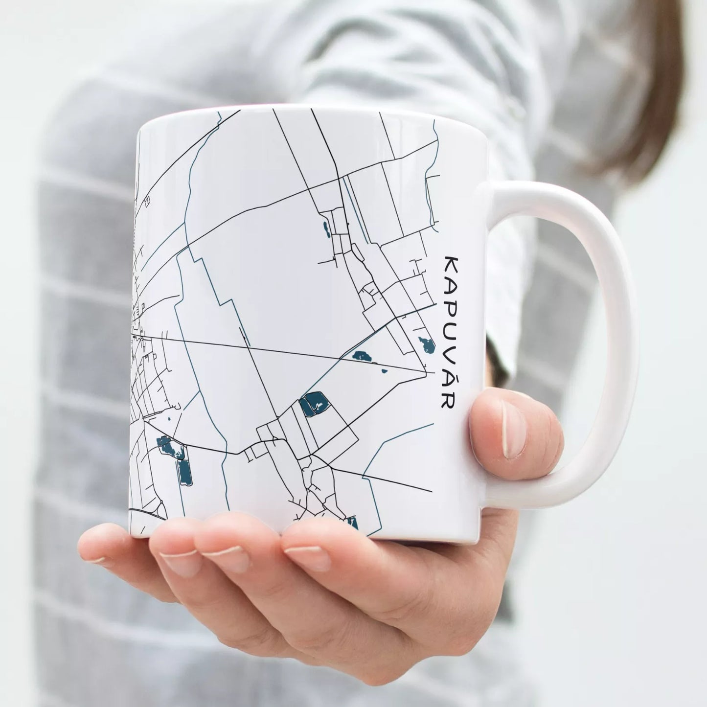 Kapuvár - Térképes bögre