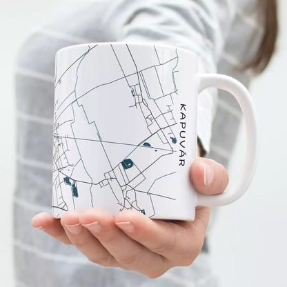 Kapuvár - Térképes bögre