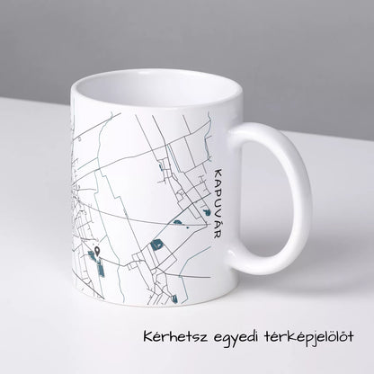 Kapuvár - Térképes bögre