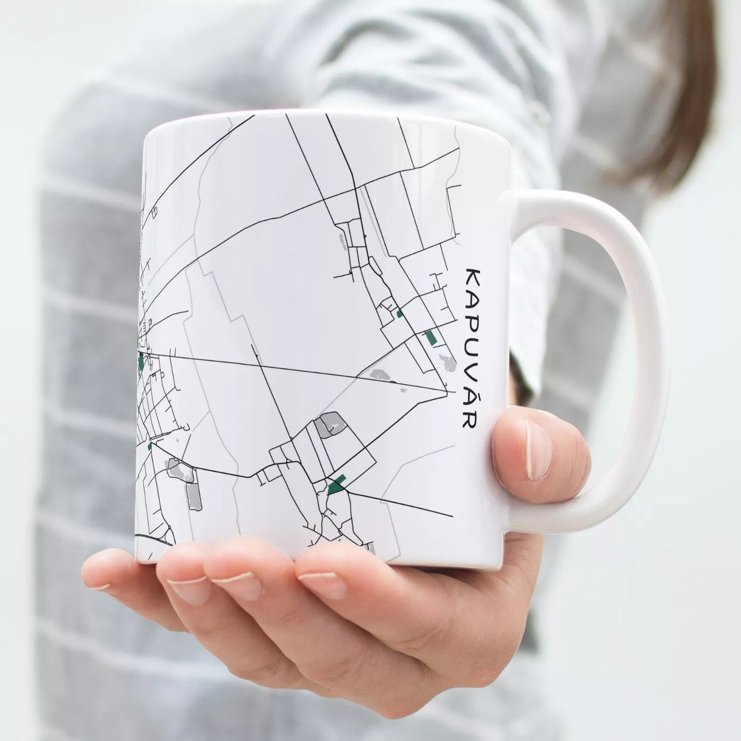 Kapuvár - Térképes bögre