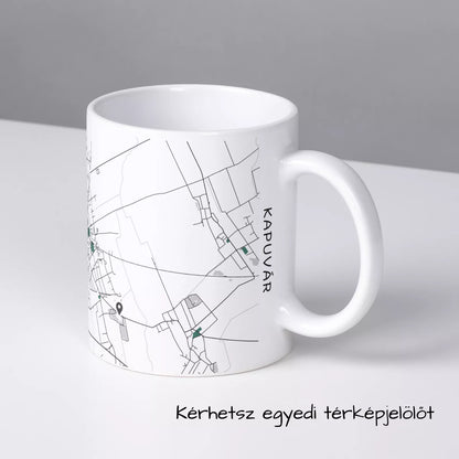 Kapuvár - Térképes bögre