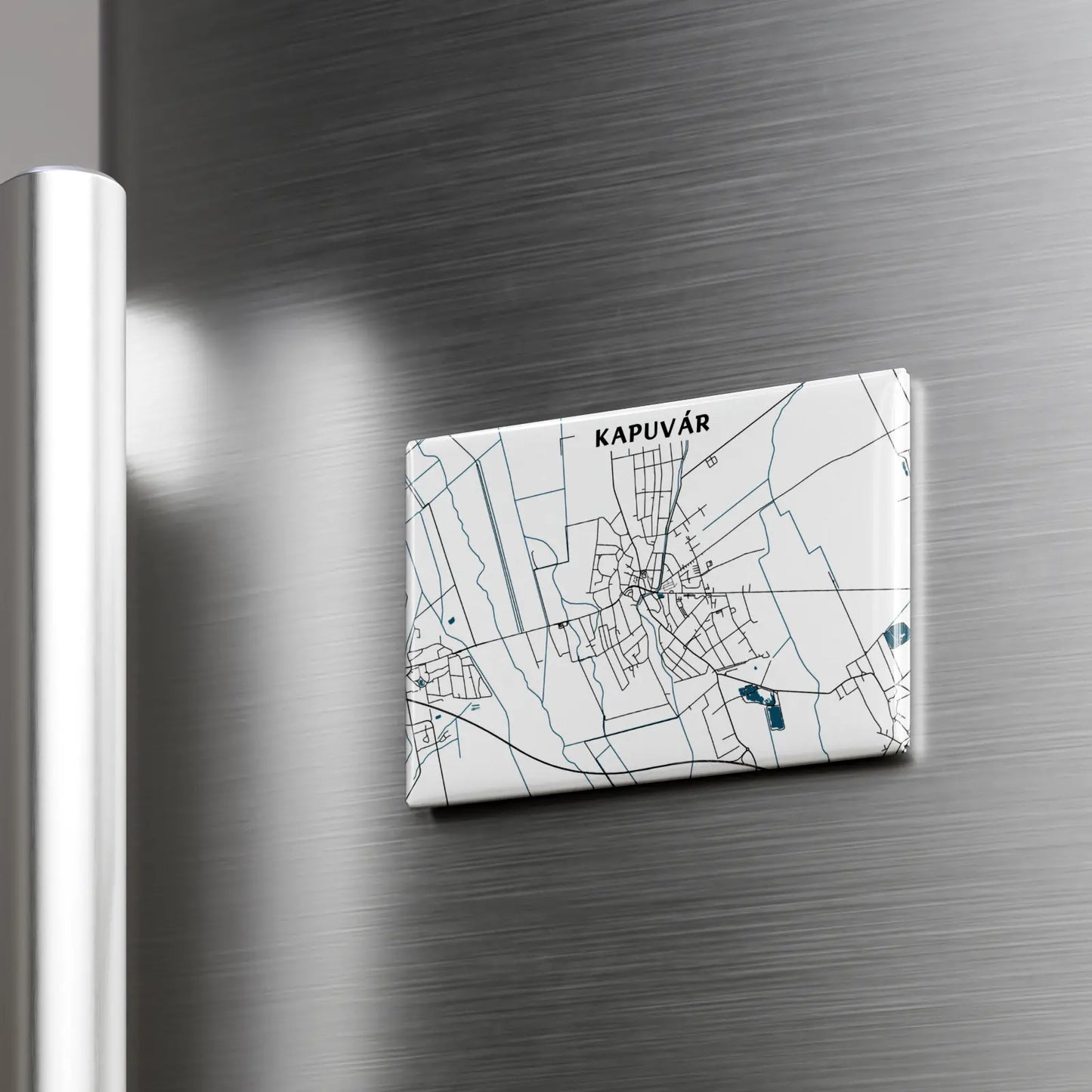 Kapuvár - Térképes hűtőmágnes