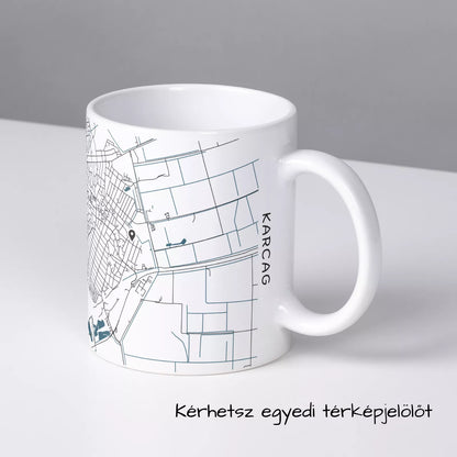 Karcag - Térképes bögre