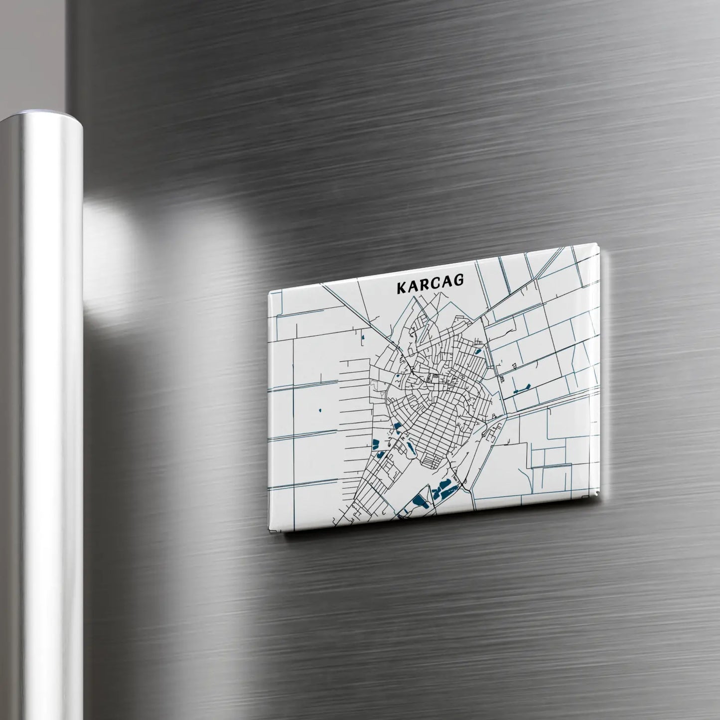 Karcag - Térképes hűtőmágnes