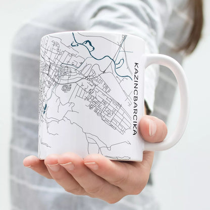 Kazincbarcika - Térképes bögre