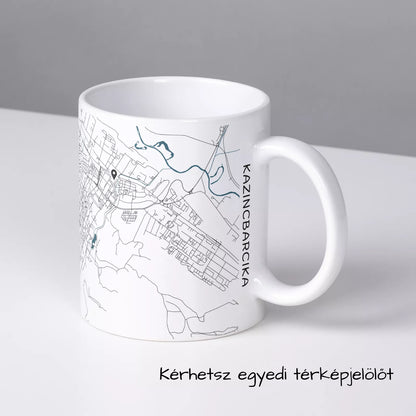 Kazincbarcika - Térképes bögre