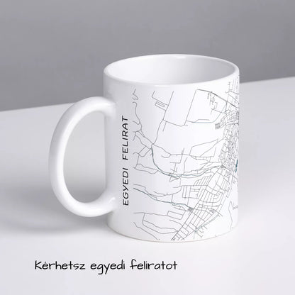 Kazincbarcika - Térképes bögre