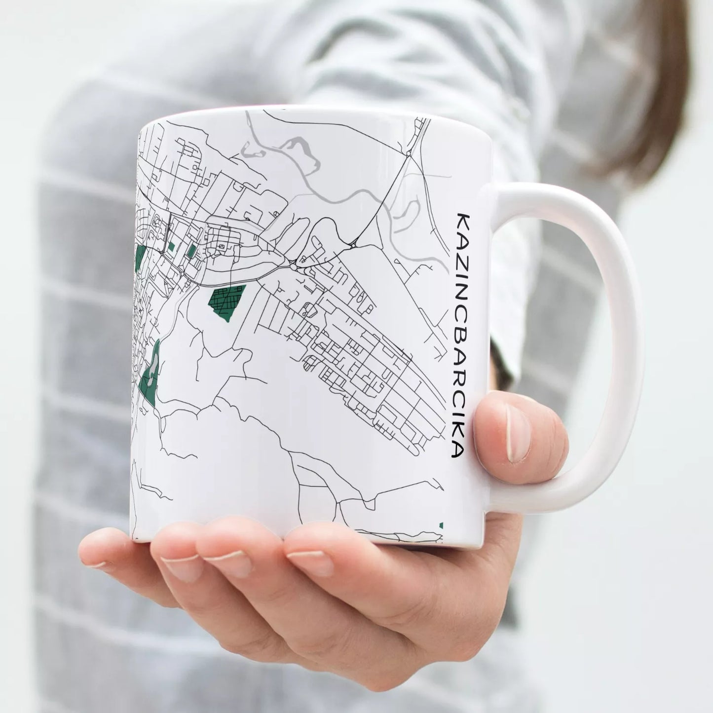 Kazincbarcika - Térképes bögre