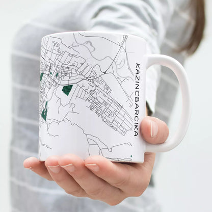 Kazincbarcika - Térképes bögre