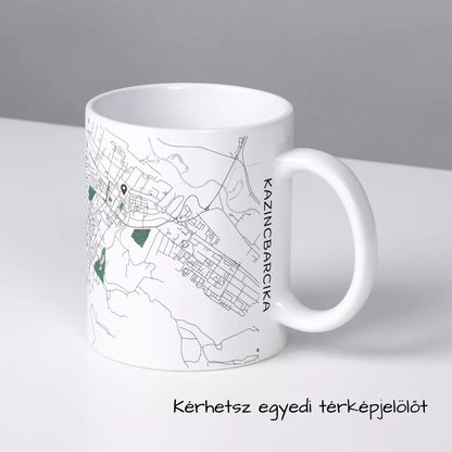 Kazincbarcika - Térképes bögre