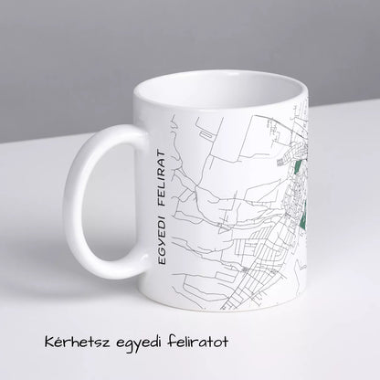 Kazincbarcika - Térképes bögre