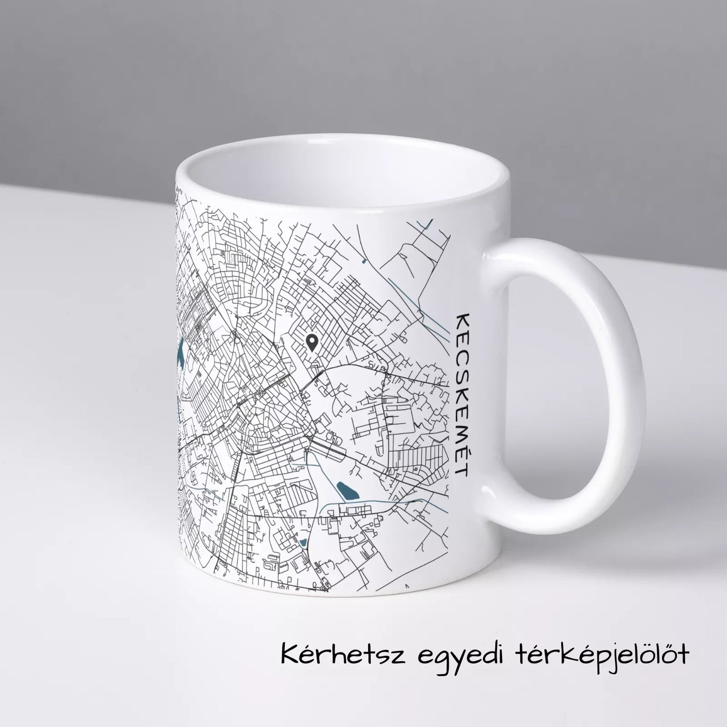 Kecskemét - Térképes bögre