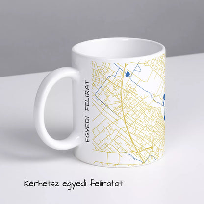 Kecskemét - Térképes bögre