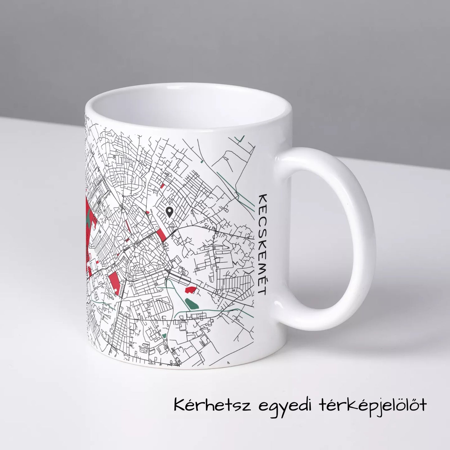 Kecskemét - Térképes bögre