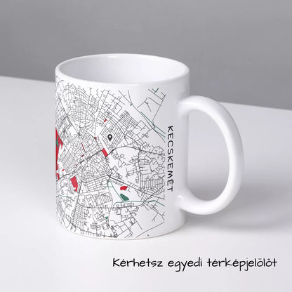Kecskemét - Térképes bögre