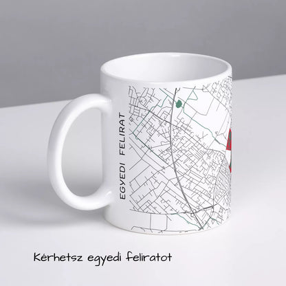 Kecskemét - Térképes bögre