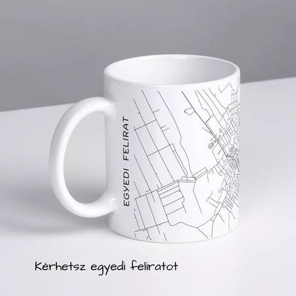 Kiskőrös - Térképes bögre