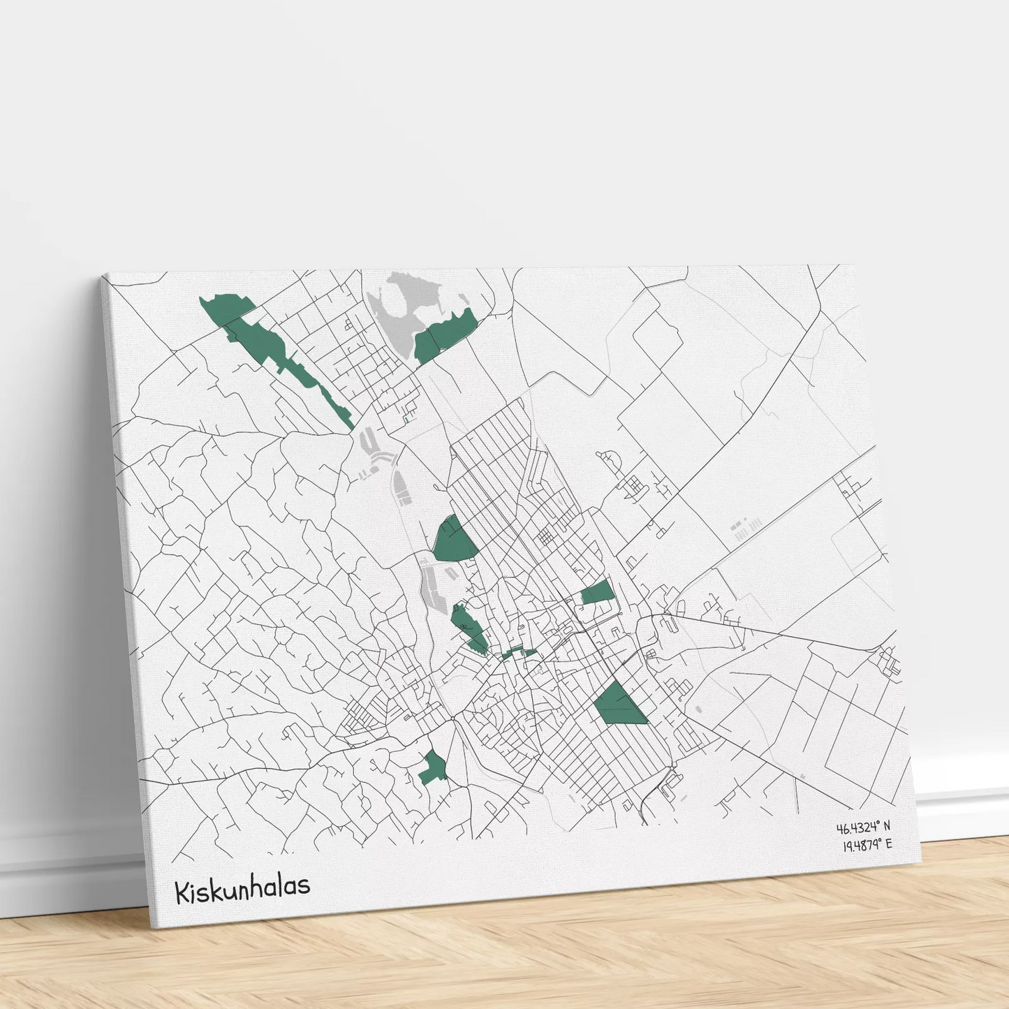 Kiskunhalas - Térképes vászonkép