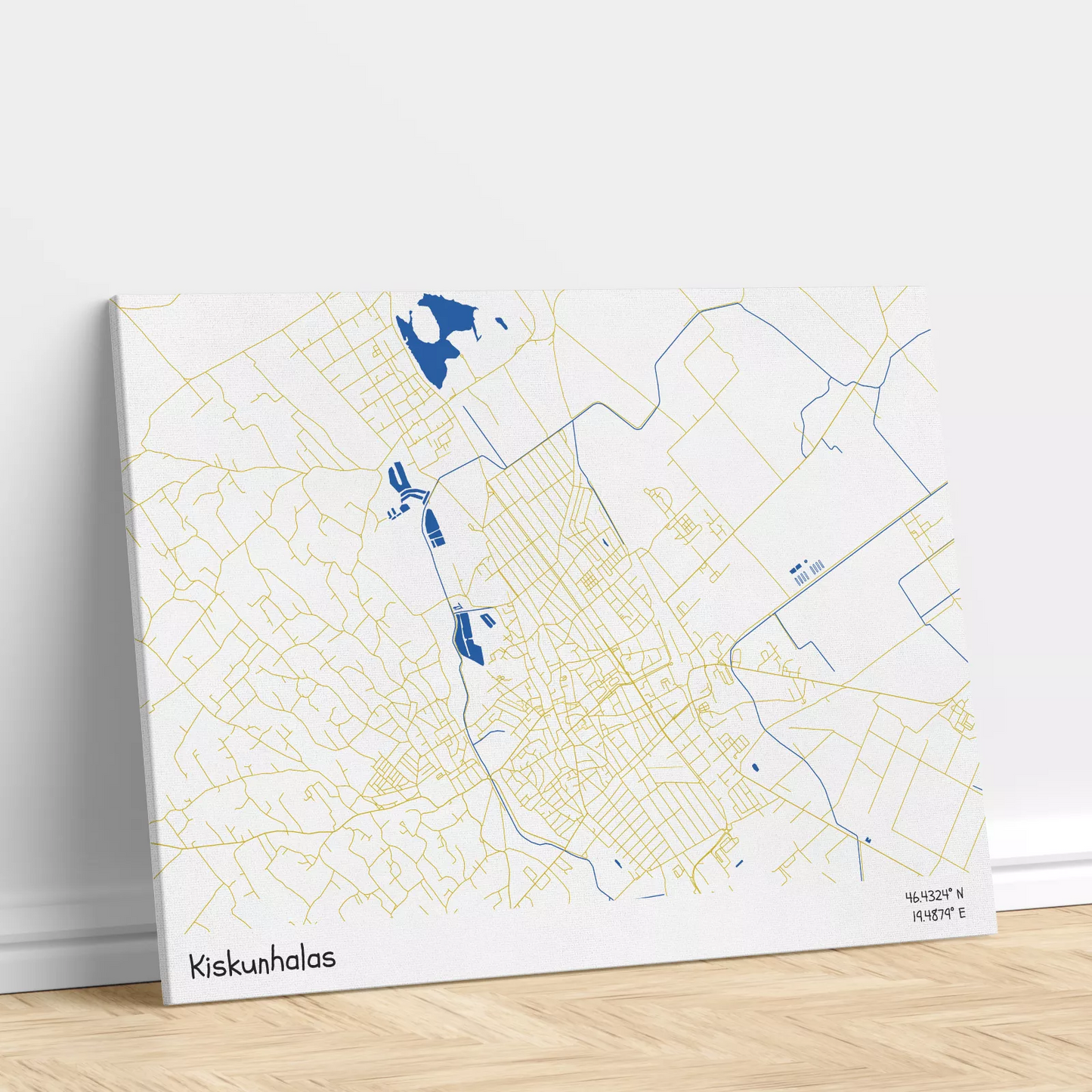 Kiskunhalas - Térképes vászonkép
